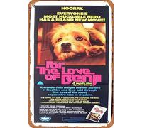 Zuhhgii Retro Classic Old Movie FOR THE LOVE OF BENJI Australian Daybill Movie Poster Joe Camp Vintage Metal Tin Sign TV Film Poster Gift Karaoke Bar Pub Club Decorative Wall Plates Man Cave Home