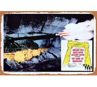 Zuhhgii Retro Classic Old Movie GUNS OF NAVARONE 1961 Gregory Peck Vintage Lobby Card 8 Vintage Metal Tin Sign TV Film Poster Gift Karaoke Bar Pub Club Decorative Wall Plates Man Cave Home Decor 8x12
