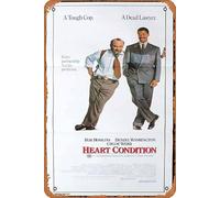 Zuhhgii Retro Classic Old Movie HEART CONDITION Original Daybill Movie Poster Denzel Washington Bob Hoskins Vintage Metal Tin Sign TV Film Poster Gift Karaoke Bar Pub Club Decorative Wall Plates Man