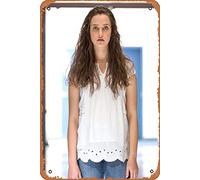 Zuhhgii Retro Film Metal Sign Katherine Langford Hannah from 13 Reasons Why,Movie stars,singers,Anime characters,Art cute Sign Wall Decor Poster Home Bedroom Kitchen Bar Home Cafe 8x12 Inch Tin Sign.