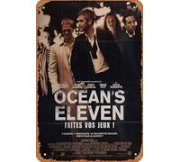 Zuhhgii Retro Film Metal Sign Ocean's Eleven,Movie Sign,Art cute Sign Wall Decor Poster Home Bedroom Kitchen Bar Home Cafe 8x12 Inch Tin Sign.