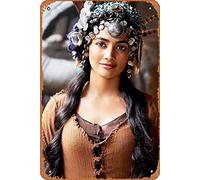 Zuhhgii Retro Film Metal Sign Pooja Hegde From Mohenjo Daro,Movie stars,singers,Anime characters,Art cute Sign Wall Decor Poster Home Bedroom Kitchen Bar Home Cafe 8x12 Inch Tin Sign.