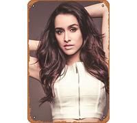 Zuhhgii Retro Film Metal Sign Shraddha Kapoor New 2017,Movie stars,singers,Anime characters,Art cute Sign Wall Decor Poster Home Bedroom Kitchen Bar Home Cafe 8x12 Inch Tin Sign.