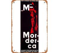 Zuhhgii Retro Film Tin Sign M - Fritz Lang,Polish Movie Poster - Decor Gifts Star Posters Retro cartoon Film Animation Car Funny Metal For Music Bar Home Coffee Movie Art Vintage Metal Sign Wall Decor