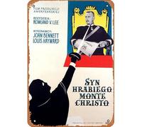 Zuhhgii Retro Film Tin Sign Son of Monte Cristo,The,Polish Movie Poster - Decor Gifts Star Posters Retro cartoon Film Animation Car Funny Metal For Music Bar Home Coffee Movie Art Vintage Metal Tin