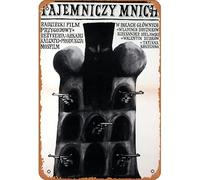 Zuhhgii Retro Film Tin Sign The Mysterious Monk,Polish Movie Poster - Decor Gifts Star Posters Retro cartoon Film Animation Car Funny Metal For Music Bar Home Coffee Movie Art Vintage Metal Sign Wall