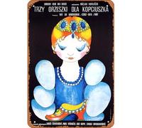 Zuhhgii Retro Film Tin Sign Three Nuts for Cinderella,Polish Movie Poster - Decor Gifts Star Posters Retro cartoon Film Animation Car Funny Metal For Music Bar Home Coffee Movie Art Vintage Metal Tin
