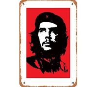 Zuhhgii Retro Metal Sign Che Guevara Red Art Vintage Tin Sign,Comic Style,Funny Signs,Film Movie Cinema Theater,Man Cave,Garage,Musical Pub,Brewery,Cafe,Wall Decor,Art 12x8 Inch
