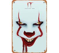 Zuhhgii Retro Metal Sign GBeye It Pennywise Close Up Poster Vintage Tin Sign,Comic Style,Funny Signs,Film Movie Cinema Theater,Man Cave,Garage,Musical Pub,Brewery,Cafe,Wall Decor,Art 12x8 Inch