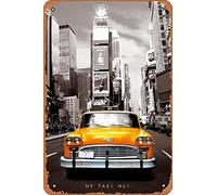 Zuhhgii Retro Metal Sign GBeye New York Taxi No 1 Vintage Tin Sign,Comic Style,Funny Signs,Film Movie Cinema Theater,Man Cave,Garage,Musical Pub,Brewery,Cafe,Wall Decor,Art 12x8 Inch