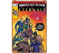 Zuhhgii Retro Metal Sign The Eternals Immortals Walk the Earth Vintage Tin Sign,Comic Style,Funny Signs,Film Movie Cinema Theater,Man Cave,Garage,Musical Pub,Brewery,Cafe,Wall Decor,Art 12x8 Inch