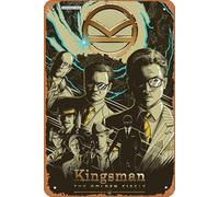 Zuhhgii Retro Metal Tin Sign Kingsman: The Golden Circle Movies Poster Classic Film Decorative Funny Retro Signs for Men Women 8x12 Inch Movies & TV Series Art Wall Decor Tin Sign.
