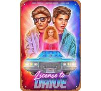 Zuhhgii Retro Metal Tin Sign License to Drive Movies Poster Classic Film Decorative Funny Retro Signs for Men Women 8x12 Inch Movies & TV Series Art Wall Decor Tin Sign.