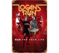 Zuhhgii Retro Metal Tin Sign Logan’s Run Movies Poster Classic Film Decorative Funny Retro Signs for Men Women 8x12 Inch Movies & TV Series Art Wall Decor Tin Sign.