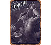 Zuhhgii Retro Metal Tin Sign The Invisible Man Movies Poster Classic Film Decorative Funny Retro Signs for Men Women 8x12 Inch Movies & TV Series Art Wall Decor Tin Sign.