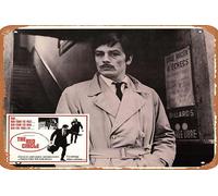 Zuhhgii Retro Movie Poster Red Circle,The (Le Cercle Rouge) 1970's Tin Sign,Vintage of Classic Old Film Poster Metal Sign TV Bar Gift Karaoke Music Club Restaurant Man Cave Wall Decoration 8x12 Inches