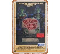 Zuhhgii Retro Movie Poster Return Of The Living Dead,The 1985 Tin Sign,Vintage of Classic Old Film Poster Metal Sign TV Bar Gift Karaoke Music Club Restaurant Man Cave Wall Decoration 8x12 Inches