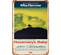 Zuhhgii Retro Movie Poster Rosemary's Baby 1968 Tin Sign,Vintage of Classic Old Film Poster Metal Sign TV Bar Gift Karaoke Music Club Restaurant Man Cave Wall Decoration 8x12 Inches Plaques.