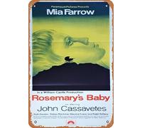Zuhhgii Retro Movie Poster Rosemary's Baby 1968 Tin Sign,Vintage of Classic Old Film Poster Metal Sign TV Bar Gift Karaoke Music Club Restaurant Man Cave Wall Decoration 8x12 Inches Plaques.