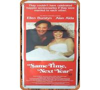 Zuhhgii Retro Movie Poster SAME TIME NEXT YEAR Daybill Movie poster Alan Alda Tin Sign 8x12 Inches,Vintage of Classic Old Film Poster Metal Sign Bar Gift Karaoke Club Man Cave Wall Decoration Plaques.