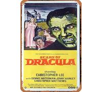 Zuhhgii Retro Movie Poster SCARS OF DRACULA Original Daybill Movie Poster Christopher Lee HAMMER HORROR Tin Sign 8x12 Inches,Vintage of Classic Old Film Poster Metal Sign Bar Gift Karaoke Club Man
