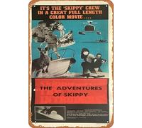 Zuhhgii Retro Movie Poster Skippy And The Intruders (Adventures Of Skippy) 1969 Tin Sign,Vintage of Classic Old Film Poster Metal Sign TV Bar Gift Karaoke Music Club Restaurant Man Cave Wall