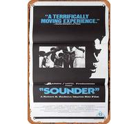 Zuhhgii Retro Movie Poster SOUNDER Original Daybill Movie Poster Cicely Tyson Paul Winfield Kevin Hooks Tin Sign 8x12 Inches,Vintage of Classic Old Film Poster Metal Sign Bar Gift Karaoke Club Man