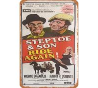 Zuhhgii Retro Movie Poster Steptoe & Son Ride Again 1973 Tin Sign,Vintage of Classic Old Film Poster Metal Sign TV Bar Gift Karaoke Music Club Restaurant Man Cave Wall Decoration 8x12 Inches Plaques.