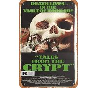 Zuhhgii Retro Movie Poster Tales From The Crypt 1972 Tin Sign,Vintage of Classic Old Film Poster Metal Sign TV Bar Gift Karaoke Music Club Restaurant Man Cave Wall Decoration 8x12 Inches Plaques.