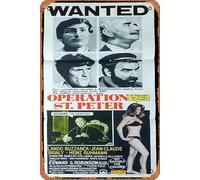 Zuhhgii Retro OPERATION ST PETER Original Daybill Movie Poster Lando Buzzanca Jean-Claude Brialy Edward G. Robinson Movies Poster Tin Sign 8x12 inches,Classic Film and Television Poster Vintage Metal
