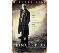 Zuhhgii Retro PRIMAL FEAR Original daybill Movie Poster RICHARD GERE Edward Norton Movies Poster Tin Sign 8x12 inches,Classic Film and Television Poster Vintage Metal Sign Art Wall Decor for Musical