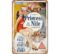 Zuhhgii Retro PRINCESS OF THE NILE Original One sheet Movie poster Debra Paget Jeffrey Hunter Movies Poster Tin Sign 8x12 inches,Classic Film and Television Poster Vintage Metal Sign Art Wall Decor