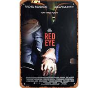 Zuhhgii Retro RED EYE Original Rolled One sheet Movie poster Wes Craven Rachel McAdams Movies Poster Tin Sign 8x12 inches,Classic Film and Television Poster Vintage Metal Sign Art Wall Decor for