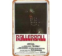 Zuhhgii Retro Rollerball (#1 of 3) Metal Sign Vintage Look Kitchen Signs Wall Decor 1975 Movie Poster Bar Decorations Funny Tin Art Plaques 8x12 Inch