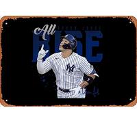 Zuhhgii Retro Tin Sign Aaron Judge Vintage Funny Novelty Metal Signs Man Cave Humorous Signs Movies Music Bar Art Poster Retro Print Wall Decor Garage Gifts 12x8 Inches