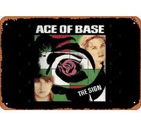 Zuhhgii Retro Tin Sign ACE OF BASE BAND Vintage Funny Novelty Metal Signs Man Cave Humorous Signs Movies Music Bar Art Poster Retro Print Wall Decor Garage Gifts 12x8 Inches