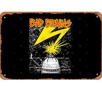 Zuhhgii Retro Tin Sign Bad Brains Vintage Funny Novelty Metal Signs Man Cave Humorous Signs Movies Music Bar Art Poster Retro Print Wall Decor Garage Gifts 12x8 Inches