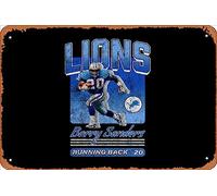 Zuhhgii Retro Tin Sign Barry Sanders 02 Vintage Funny Novelty Metal Signs Man Cave Humorous Signs Movies Music Bar Art Poster Retro Print Wall Decor Garage Gifts 12x8 Inches