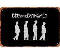 Zuhhgii Retro Tin Sign echo and the bunnymen vintage Vintage Funny Novelty Metal Signs Man Cave Humorous Signs Movies Music Bar Art Poster Retro Print Wall Decor Garage Gifts 12x8 Inches