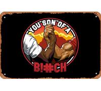 Zuhhgii Retro Tin Sign Epic Handshake - Predator Vintage Funny Novelty Metal Signs Man Cave Humorous Signs Movies Music Bar Art Poster Retro Print Wall Decor Garage Gifts 12x8 Inches