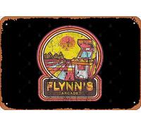 Zuhhgii Retro Tin Sign Flynns arcade vintage Vintage Funny Novelty Metal Signs Man Cave Humorous Signs Movies Music Bar Art Poster Retro Print Wall Decor Garage Gifts 12x8 Inches