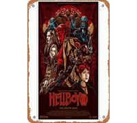 Zuhhgii Retro Tin Sign Hellboy II: The Golden Army Classic Film Wall Decor Art Painting Poster Musical Bar Pub Cafe Kitchen Bathroo Karaoke Retro Metal Sign Art 8x12 inch.