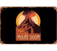 Zuhhgii Retro Tin Sign Hike the Beautiful Mount Doom • Lord of the Rings • National Parks Vintage Funny Novelty Metal Signs Man Cave Humorous Signs Movies Music Bar Art Poster Retro Print Wall Decor