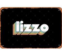 Zuhhgii Retro Tin Sign Lizzo - Retro Rainbow Typography Faded Style Vintage Funny Novelty Metal Signs Man Cave Humorous Signs Movies Music Bar Art Poster Retro Print Wall Decor Garage Gifts 12x8