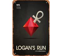 Zuhhgii Retro Tin Sign Logan’s Run Movies Poster Tin Signs Celebrity Poster Film Television Poster Gift Musical Karaoke Man Cave Bars Cafes Decor Retro Art Decorations 8x12 Metal Signs.