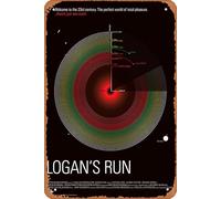 Zuhhgii Retro Tin Sign Logan’s Run Movies Poster Tin Signs Celebrity Poster Film Television Poster Gift Musical Karaoke Man Cave Bars Cafes Decor Retro Art Decorations 8x12 Metal Signs.