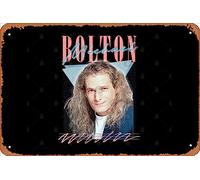Zuhhgii Retro Tin Sign Michael Bolton / 90s Style Fan Art Design Vintage Funny Novelty Metal Signs Man Cave Humorous Signs Movies Music Bar Art Poster Retro Print Wall Decor Garage Gifts 12x8 Inches