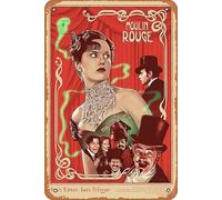 Zuhhgii Retro Tin Sign Moulin Rouge! Movies Poster Tin Signs Celebrity Poster Film Television Poster Gift Musical Karaoke Man Cave Bars Cafes Decor Retro Art Decorations 8x12 Metal Signs.