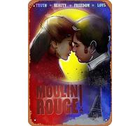 Zuhhgii Retro Tin Sign Moulin Rouge! Movies Poster Tin Signs Celebrity Poster Film Television Poster Gift Musical Karaoke Man Cave Bars Cafes Decor Retro Art Decorations 8x12 Metal Signs.