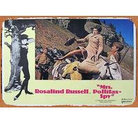 Zuhhgii Retro Tin Sign MRS POLLIFAX SPY ’71-Rosalind Russell ORIGINAL US Lobby card #5 Classic Movie TV Poster Decor Wall Art Painting Poster Musical Bar Pub Cafe Wall Kitchen Bathroo Poster Karaoke